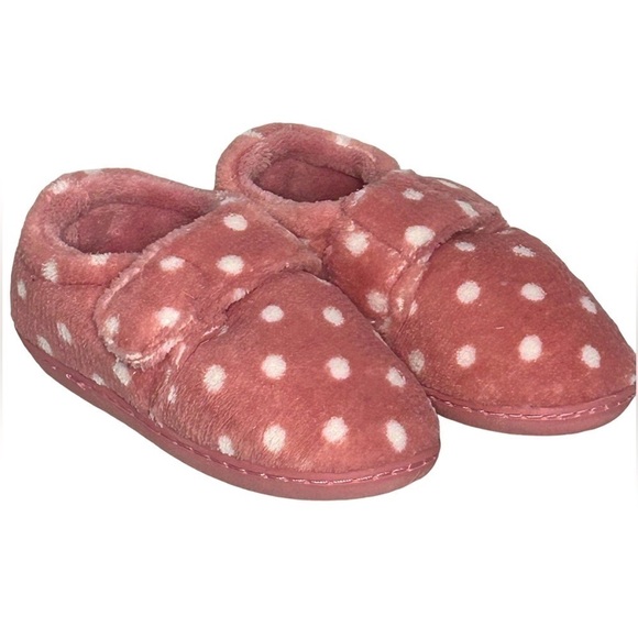 Girl’s Slippers Memory Foam Velcro Pink/White Slippers Size-L NWT 4/$25❤️ - Picture 1 of 5